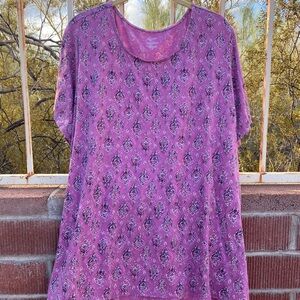 J. Jill Pink and Purple Patterned Tunic